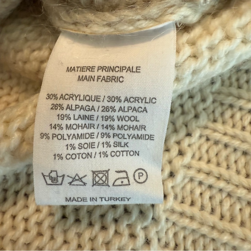 Vanessa Bruno Athe Patchwork Knit Pullover Turtle… - image 10